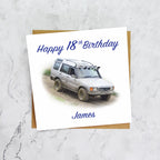 Personalised 18th Birthday Card For Him, Custom Name Land Rover Discovery Card, 4x4 Off Road Birthday Gift, Age 18 (P00048) - Default Title (P00048)