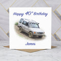 Personalised 40th Birthday Card For Him, Custom Name Land Rover Discovery Card, 4x4 Off Road Birthday Gift, Age 40 (P00051) - Default Title (P00051)