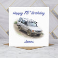 Personalised 75th Birthday Card For Him, Custom Name Land Rover Discovery Card, 4x4 Off Road Birthday Gift, Age 75 (P00056) - Default Title (P00056)