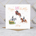 Personalised 18th Birthday Card For Horse Lover, Custom Name Eventing Card, Horse Trials Card For Equestrian Girl (P00079) - Default Title (P00079)