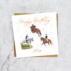 Personalised Eventing Birthday Card For Horse Lover, Custom Name Horse Trials Card, Equestrian Greeting Card (P00093) - Default Title (P00093)