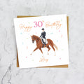 Personalised 30th Birthday Card For Dressage Rider, Custom Name Horse Birthday Card, Equestrian Card For Her (P00098) - Default Title (P00098)