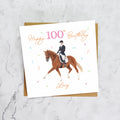 Personalised 100th Birthday Card For Dressage Rider, Custom Name Horse Birthday Card, Equestrian Card For Her (P00109) - Default Title (P00109)