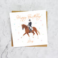 Personalised Dressage Birthday Card For Horse Lover, Custom Name Equestrian Card, Horse Riding Greeting Card (P00110) - Default Title (P00110)