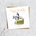 Personalised Cross Country Horse Birthday Card, Custom Name Equestrian Card, XC Horse Rider Greeting Card (P00111) - Default Title (P00111)