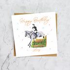 Personalised Cross Country Horse Birthday Card, Custom Name Equestrian Card, XC Horse Rider Greeting Card (P00111) - Default Title (P00111)