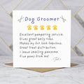 Personalised Dog Groomer Thank You Card, Custom Dog Grooming Review Card, Pawsome Pet Groomer Thank You Gift (P00266) - Default Title (P00266)