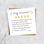 Personalised Dog Groomer Thank You Card, Custom Dog Grooming Review Card, Pawsome Pet Groomer Thank You Gift (P00266) - Default Title (P00266)