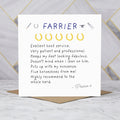 Personalised Farrier Thank You Card, Funny Farrier Review Card, Horse Shoeing Thank You, Equestrian Farrier Gift Card (P00267) - Default Title (P00267)