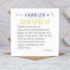 Personalised Farrier Thank You Card, Funny Farrier Review Card, Horse Shoeing Thank You, Equestrian Farrier Gift Card (P00267) - Default Title (P00267)
