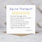 Personalised Equine Therapist Thank You Card, Horse Massage Therapist Card, Funny Equestrian Thank You Gift (P00269) - Default Title (P00269)