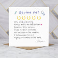 Personalised Equine Vet Thank You Card, Funny Horse Vet Review Card, Equestrian Veterinary Thank You Gift, Horse Vet Card (P00270) - Default Title (P00270)