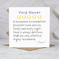 Personalised Yard Owner Thank You Card, Funny Horse Livery Yard Card, Equestrian Thank You Gift, Horse Owner Review Card (P00271) - Default Title (P00271)