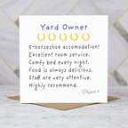Personalised Yard Owner Thank You Card, Funny Horse Livery Yard Card, Equestrian Thank You Gift, Horse Owner Review Card (P00271) - Default Title (P00271)