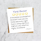 Personalised Yard Owner Thank You Card, Funny Horse Livery Yard Card, Equestrian Thank You Gift, Horse Owner Review Card (P00271) - Default Title (P00271)
