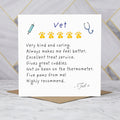 Personalised Vet Thank You Card, Funny Pet Vet Card, Veterinary Gift, Thank You Vet Gift, Personalised Pet Review Card (P00272) - Default Title (P00272)