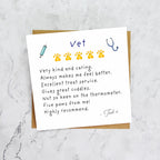 Personalised Vet Thank You Card, Funny Pet Vet Card, Veterinary Gift, Thank You Vet Gift, Personalised Pet Review Card (P00272) - Default Title (P00272)