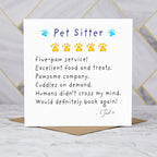 Personalised Pet Sitter Thank You Card, Funny Dog Sitter Card, Pet Sitting Gift, Thank You Pet Sitter, Pet Review Card (P00273) - Default Title (P00273)