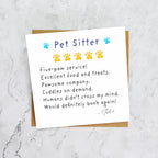 Personalised Pet Sitter Thank You Card, Funny Dog Sitter Card, Pet Sitting Gift, Thank You Pet Sitter, Pet Review Card (P00273) - Default Title (P00273)