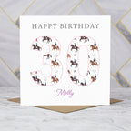 Personalised 30th Birthday Dressage Card, Custom Name Equestrian Birthday Card, Age 30 Horse Lover Card, Riding Gift for Her (P00285) - Default Title (P00285)