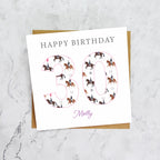 Personalised 30th Birthday Dressage Card, Custom Name Equestrian Birthday Card, Age 30 Horse Lover Card, Riding Gift for Her (P00285) - Default Title (P00285)