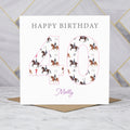 Personalised 40th Birthday Dressage Card, Custom Name Equestrian Birthday Card, Age 40 Horse Lover Card, Riding Gift for Her (P00286) - Default Title (P00286)