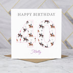 Personalised 40th Birthday Dressage Card, Custom Name Equestrian Birthday Card, Age 40 Horse Lover Card, Riding Gift for Her (P00286) - Default Title (P00286)
