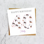 Personalised 40th Birthday Dressage Card, Custom Name Equestrian Birthday Card, Age 40 Horse Lover Card, Riding Gift for Her (P00286) - Default Title (P00286)