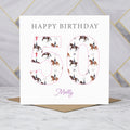 Personalised 50th Birthday Dressage Card, Custom Name Equestrian Birthday Card, Age 50 Horse Lover Card, Riding Gift for Her (P00287) - Default Title (P00287)