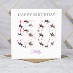 Personalised 50th Birthday Dressage Card, Custom Name Equestrian Birthday Card, Age 50 Horse Lover Card, Riding Gift for Her (P00287) - Default Title (P00287)
