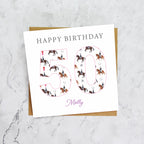 Personalised 50th Birthday Dressage Card, Custom Name Equestrian Birthday Card, Age 50 Horse Lover Card, Riding Gift for Her (P00287) - Default Title (P00287)