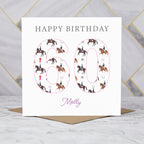 Personalised 60th Birthday Dressage Card, Custom Name Equestrian Birthday Card, Age 60 Horse Lover Card, Riding Gift for Her (P00288) - Default Title (P00288)