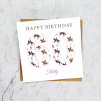 Personalised 60th Birthday Dressage Card, Custom Name Equestrian Birthday Card, Age 60 Horse Lover Card, Riding Gift for Her (P00288) - Default Title (P00288)