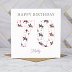 Personalised 70th Birthday Dressage Card, Custom Name Equestrian Birthday Card, Age 70 Horse Lover Card, Riding Gift for Her (P00289) - Default Title (P00289)