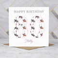 Personalised 80th Birthday Dressage Card, Custom Name Equestrian Birthday Card, Age 80 Horse Lover Card, Riding Gift for Her (P00290) - Default Title (P00290)