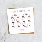 Personalised 80th Birthday Dressage Card, Custom Name Equestrian Birthday Card, Age 80 Horse Lover Card, Riding Gift for Her (P00290) - Default Title (P00290)