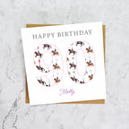 Personalised 90th Birthday Dressage Card, Custom Name Equestrian Birthday Card, Age 90 Horse Lover Card, Riding Gift for Her (P00291) - Default Title (P00291)