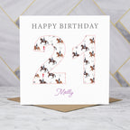 Personalised 21st Birthday Dressage Card, Custom Name Equestrian Birthday Card, Age 21 Horse Lover Card, Riding Gift for Her (P00292) - Default Title (P00292)