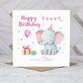 Niece Birthday Card, Cute Elephant Birthday Card, To A Special Niece, Kids Animal Birthday, Aunty Uncle Card (S00012) - Blank Inside - Sent To You (S00012)