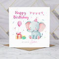Sister Birthday Card, Cute Elephant Birthday Card, To A Special Sister, Kids Animal Birthday, Sister Brother Card (S00013) - Blank Inside - Sent To You (S00013)