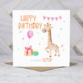 Cute Giraffe Sister Birthday Card, Watercolour Animal Birthday Card For Sister, Girls Birthday Card (S00026) - Blank Inside - Sent To You (S00026)