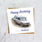 Land Rover Discovery Birthday Card For Husband, Personalised Off Road 4x4 Enthusiast Greeting Card For Him, Special Birthday (S00146) - Blank Inside - Sent To You (S00146)