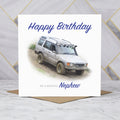 Land Rover Discovery Birthday Card For Nephew, Personalised Off Road 4x4 Enthusiast Greeting Card For Him, Special Birthday (S00147) - Blank Inside - Sent To You (S00147)