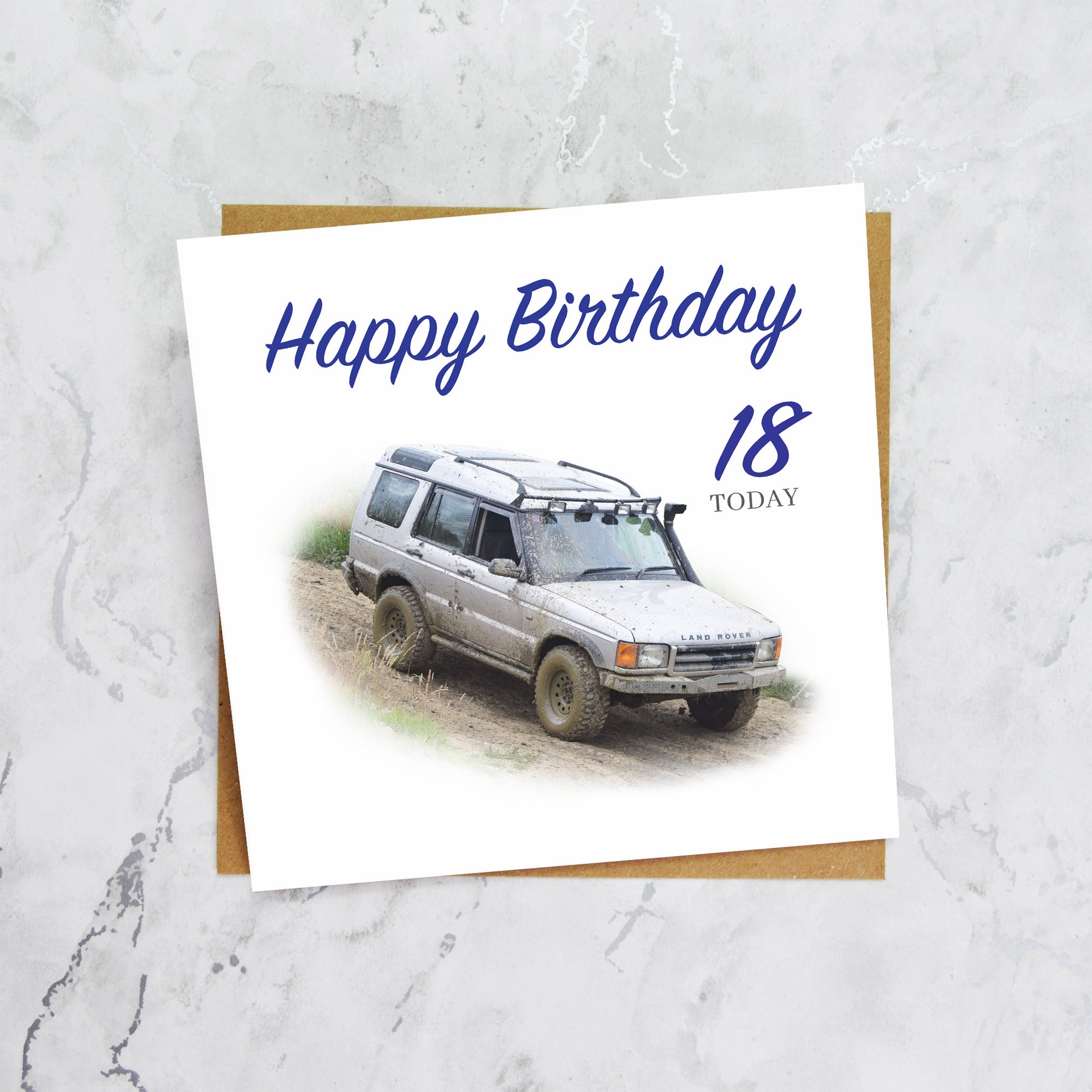 18th Birthday Card For Him, Land Rover Discovery Card, Off Road 4x4 Birthday Card, Age 18 Birthday (S00151) - Blank Inside - Sent To You (S00151)