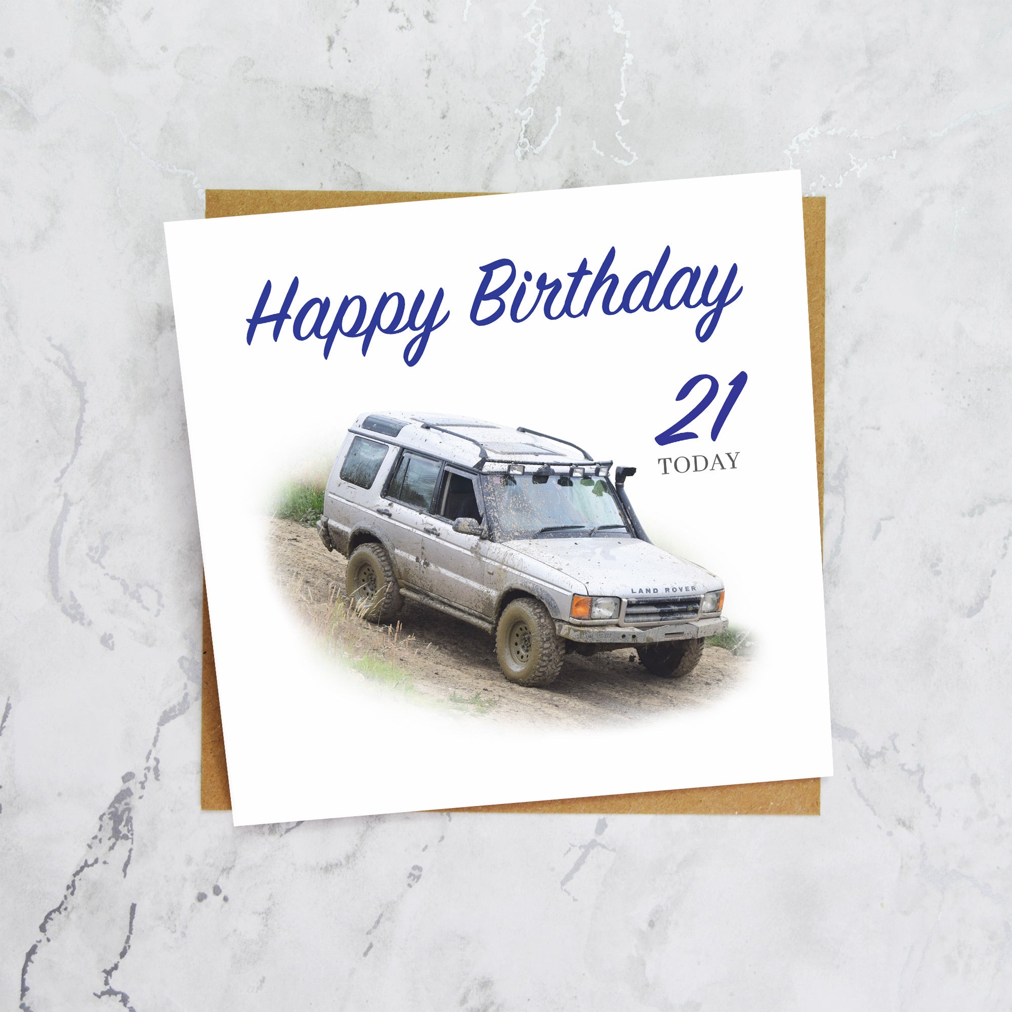 21st Birthday Card For Him, Land Rover Discovery Card, Off Road 4x4 Birthday Card, Age 21 Birthday (S00152) - Blank Inside - Sent To You (S00152)