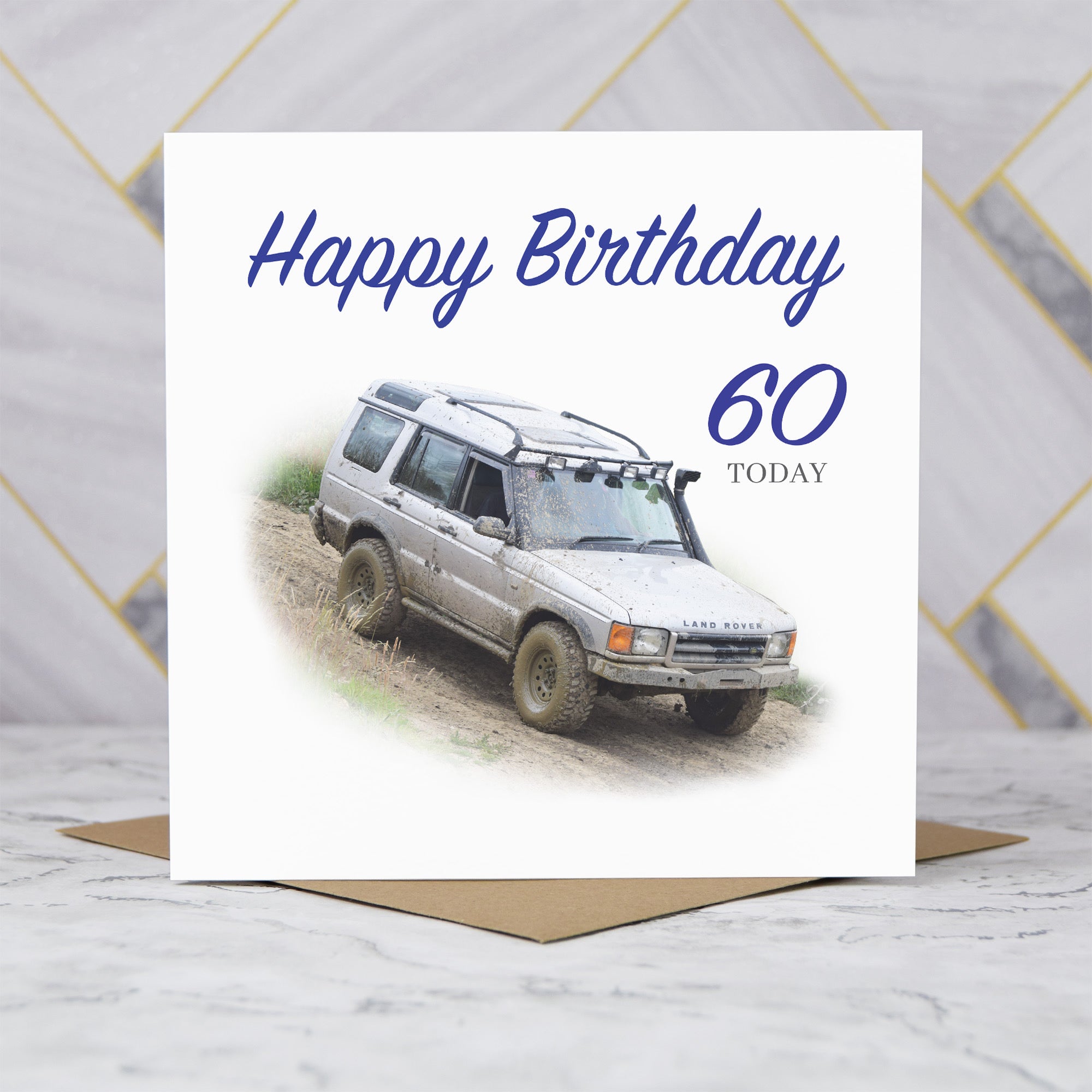 60th Birthday Card For Him, Land Rover Discovery Card, Off Road 4x4 Birthday Card, Age 60 Birthday (S00156) - Blank Inside - Sent To You (S00156)