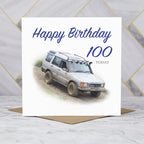 100th Birthday Card For Him, Land Rover Discovery Card, Off Road 4x4 Birthday Card, Age 100 Birthday (S00164) - Blank Inside - Sent To You (S00164)