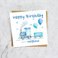 Birthday Card For Nephew, Train Birthday Card For Boys, Watercolour Steam Train Card, Kid's Birthday Card (S00167) - Blank Inside - Sent To You (S00167)