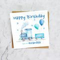Birthday Card For Grandpa, Train Birthday Card For Boys, Watercolour Steam Train Card, Kid's Birthday Card (S00170) - Blank Inside - Sent To You (S00170)