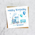 Birthday Card For Brother, Train Birthday Card For Boys, Watercolour Steam Train Card, Kid's Birthday Card (S00172) - Blank Inside - Sent To You (S00172)